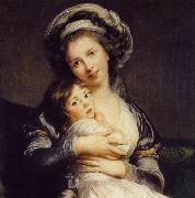 eisabeth Vige-Lebrun Turban with Her Child oil painting reproduction